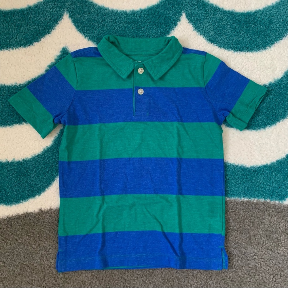 OshKosh B’gosh Striped Polo (Green/Blue) Size 4T